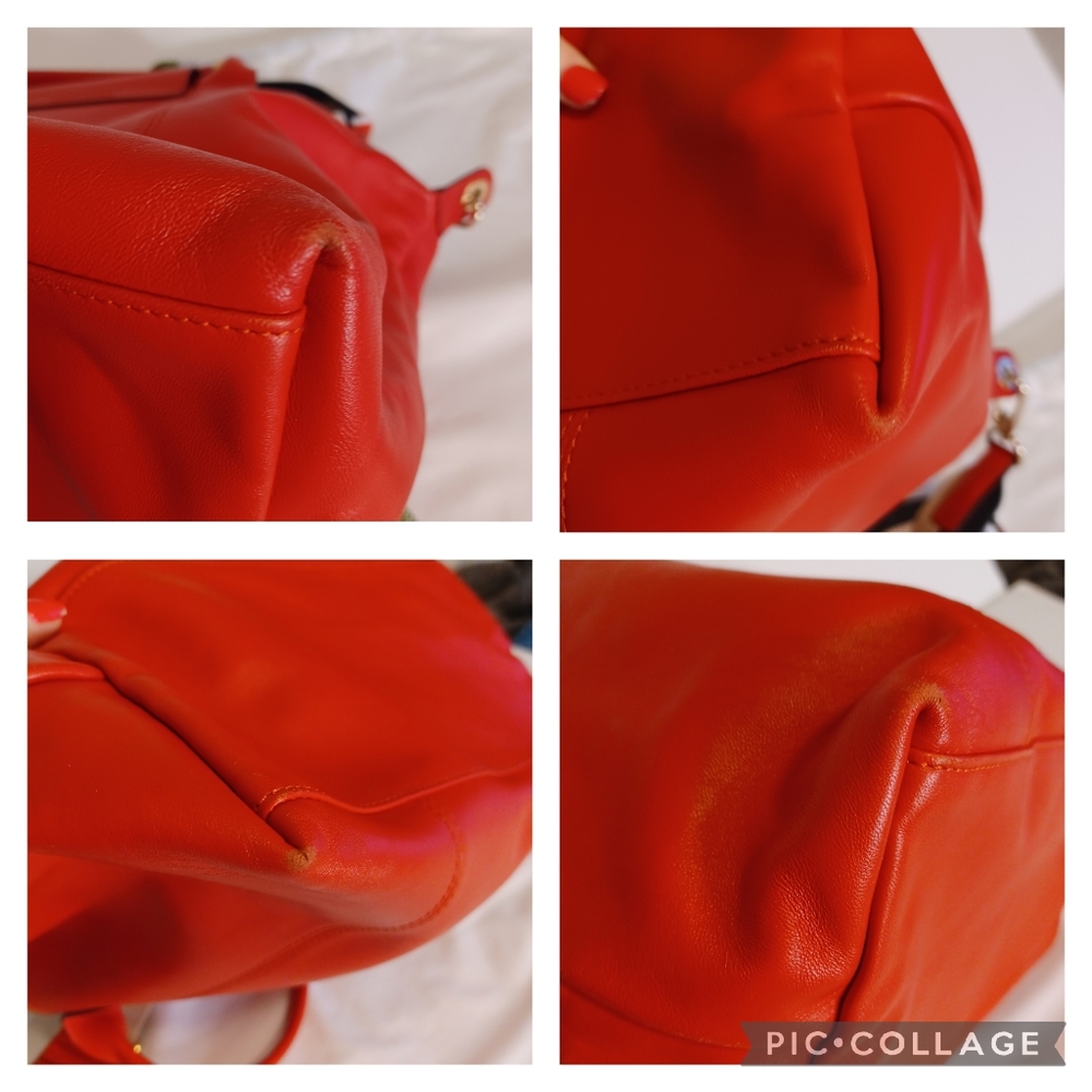 Longchamp Le Pliage Cuir Leather Satchel Handbag Purse - Picture 15 of 15